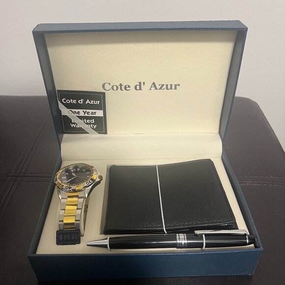 Cote d’ Azur Other - Cote D Azur watch, wallet, and pen set Men's Set NEW never used
